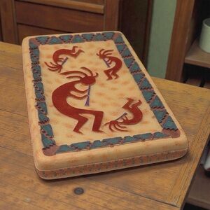 VINTAGE KOKOPELLI SOUTHWESTERN CERAMIC SOAP DISH